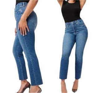 Good American Good Classic High Rise Raw Hem